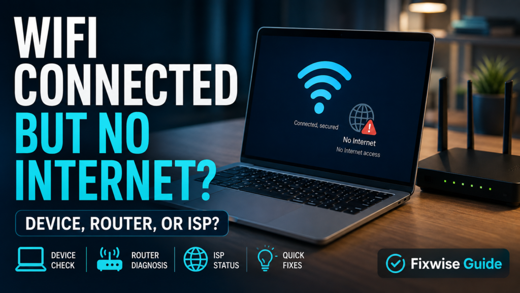 WiFi connected but no internet