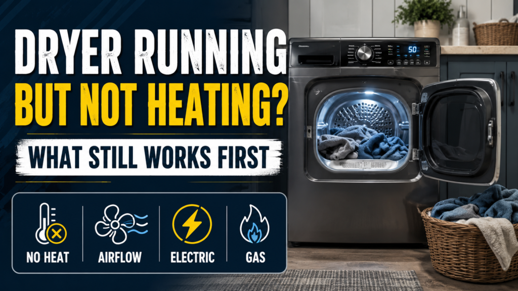 Dryer running but not heating